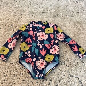 Carter's Navy Floral Kids Rashguard